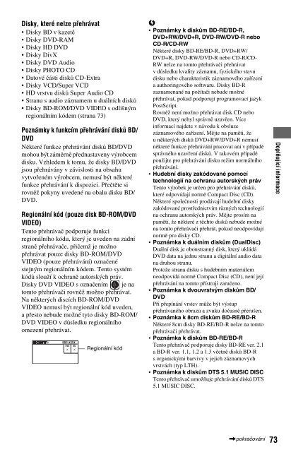 Sony BDP-S560 - BDP-S560 Consignes d&rsquo;utilisation Tch&egrave;que