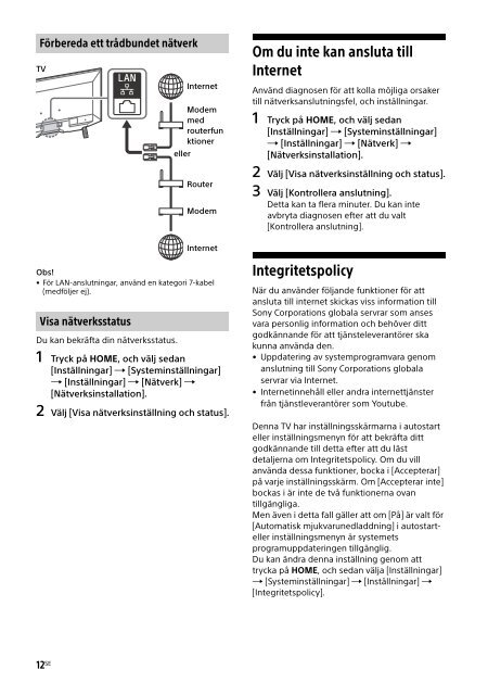 Sony KDL-48WD650 - KDL-48WD650 Mode d'emploi Danois