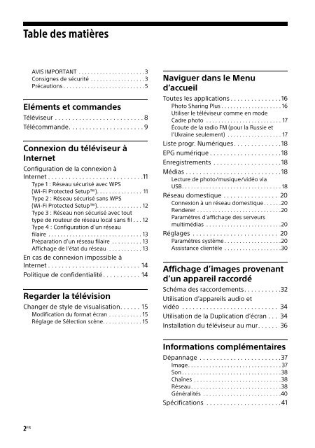 Sony KDL-48WD650 - KDL-48WD650 Mode d'emploi