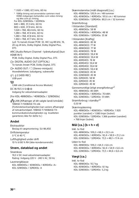 Sony KDL-48WD650 - KDL-48WD650 Mode d'emploi Su&eacute;dois