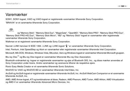 Sony VPCF13S1R - VPCF13S1R Mode d'emploi Danois