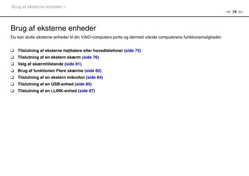 Sony VPCF13S1R - VPCF13S1R Mode d'emploi Danois