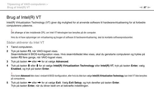 Sony VPCF13S1R - VPCF13S1R Mode d'emploi Danois