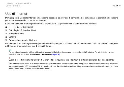 Sony VGN-FW41ZJ - VGN-FW41ZJ Mode d'emploi Italien