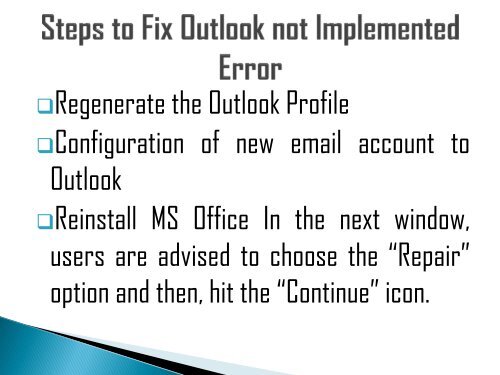 How to Fix Outlook Not Implemented Error? 1-800-243-0019 for help