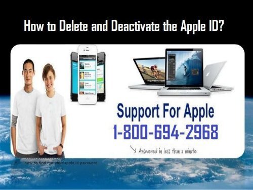 Call To 1-800-694-2968 Delete An Apple ID |Apple ID Support 