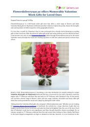 Flowerdeliveryuae.ae offers Memorable Valentine Week Gifts for Loved Ones