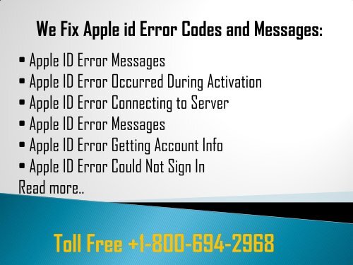 Call 1-800-694-2968 To Create An Apple ID? Apple ID Support