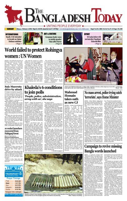 The Bangladesh Today (04-02-2018)