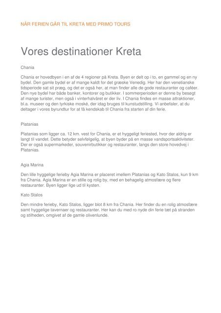 Destination: kreta