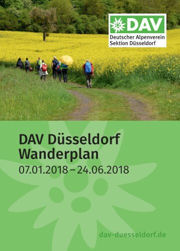 DAV Düsseldorf Wanderplan 1HJ 2018