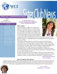 Sister Club News: January 2018