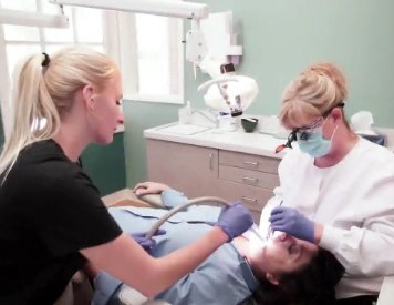 Therese Murphy at work at Temecula Ridge Dentistry located just 2.5 miles to the north of Temecula Gardens I