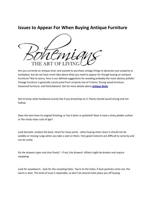 6 antique furniture