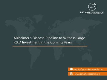 Alzheimer’s Disease Pipeline