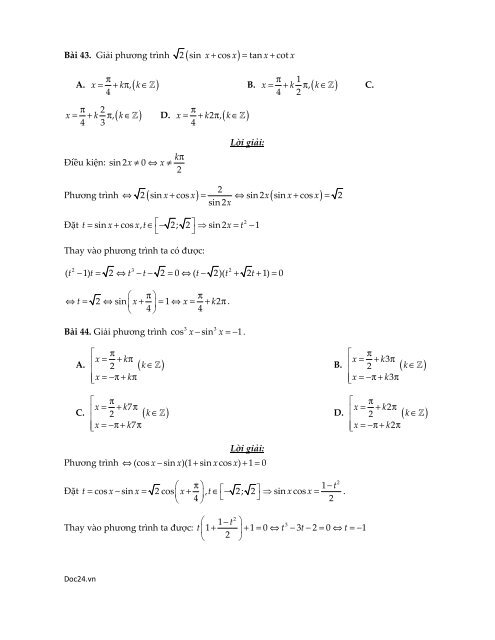 Phương trình lượng giác 11 ( đầy đủ lí thuyết bài tập )