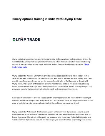 5 Olymp trade India