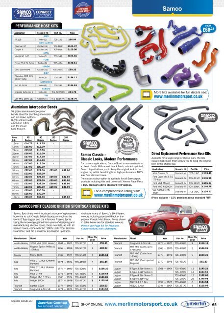 Merlin Motorsport 2018 Catalogue