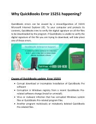 Why QuickBooks Error 15251 happening