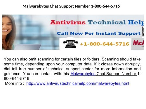 Malwarebytes Chat Support Number 1-800-644-5716