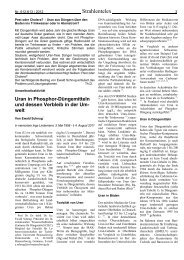 Uran in Phosphor-Düngemitteln und dessen ... - StrahlenTelex
