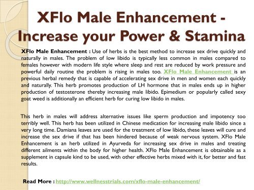  XFlo Male Enhancement - Increases Erection Size And Body Stamina