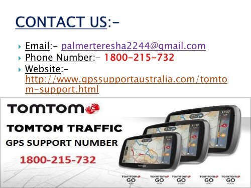 Get Call Tomtom GPS Support Number Australia 1800-215-732