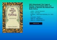 PDF [Download] The Yoga of Eating: Transcending Diets and Dogma to Nourish the Natural Self Book Online