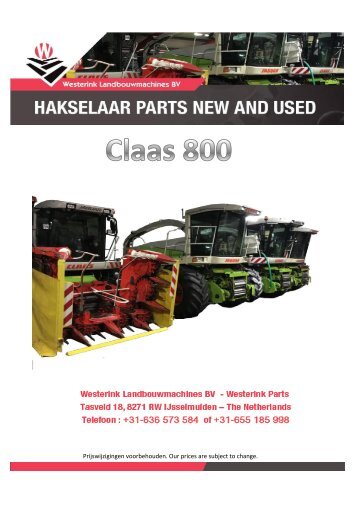 Claas 820-880 830-900 - 2018