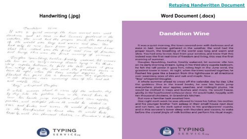 Typing Services Before and After Samples