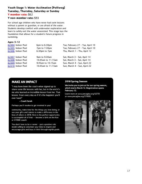 2018 Lionville Early Spring Program Guide