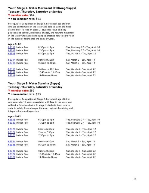 2018 Lionville Early Spring Program Guide