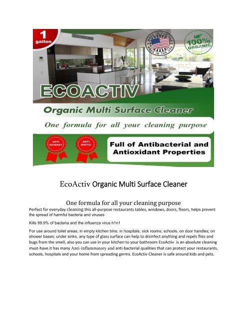 EcoActiv Organic Multi Surface Cleaner