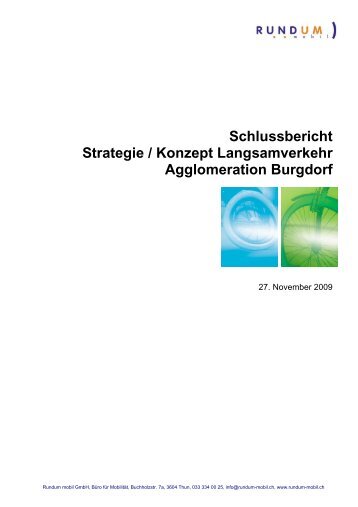 Schlussbericht Strategie / Konzept ... - Region Emmental