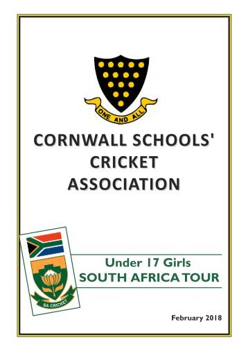 2018 - South Africa Girls Brochure 