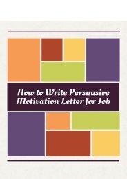 How to Write Persuasive Motivation Letter for Job