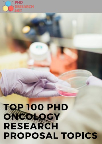 Top 100 Oncology Research Proposal Topics