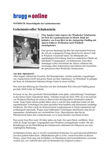 Geheimnisvoller Schalenstein