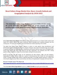 Heart Failure Drugs Market Size, Share, Growth Outlook and Geographical Analysis by 2018-2022