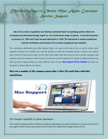 Effective Ways to Obtain Mac Apple Customer Service Support