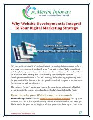 Why Website Development Is Integral To Your Digital Marketing Strategy