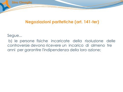 5b. Evoluzione normativa della conciliazione paritetica (Cimaglia)-