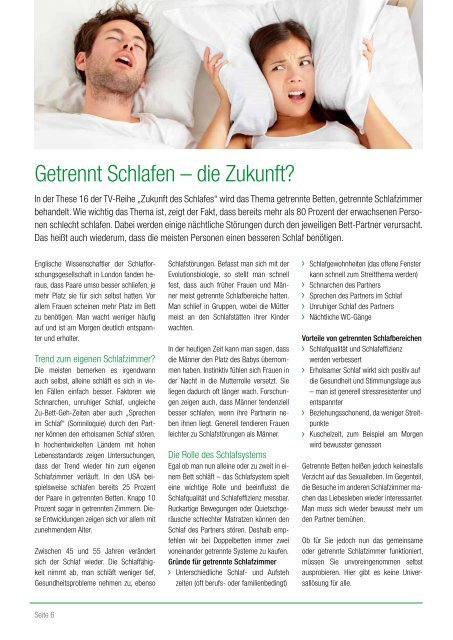 DER SCHLAF-GESUND-COACH | Ausgabe Jänner & Februar 2018