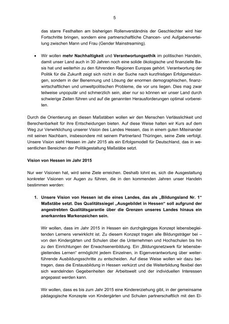 Regierungsprogramm 2003 - Ravensburg, Claudia (MdL)