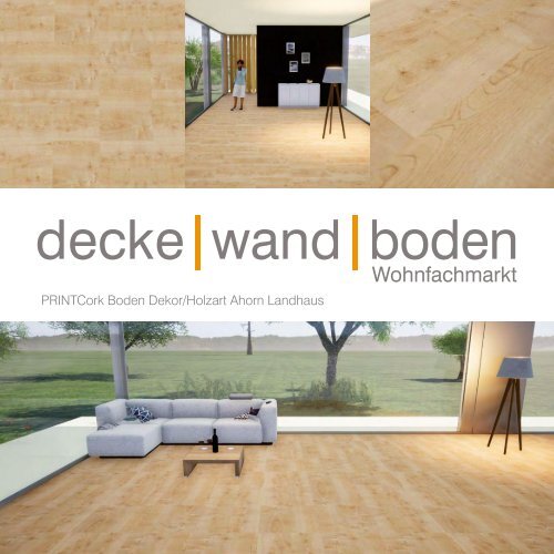 dwb Produktinformation PrintCork Boden Ahorn Landhaus