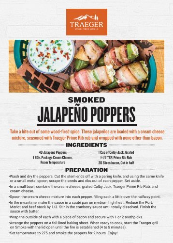 Smoked Jalapeno poppers