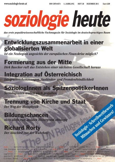 Soziologie Heute Dezember 2011