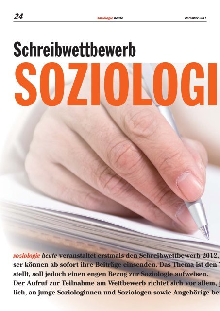 soziologie heute Dezember 2011