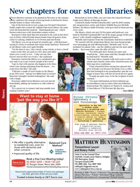 Pittwater Life August 2017 Issue