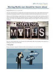 Moving Myths one should be Aware about